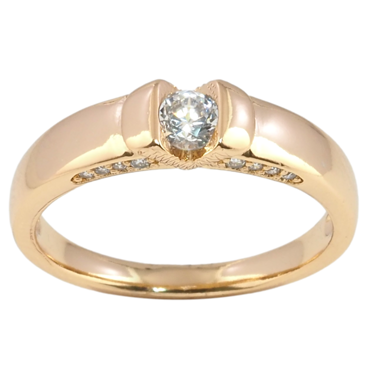 Кольцо Xuping Позолота 18K Вставка фианит фото №16