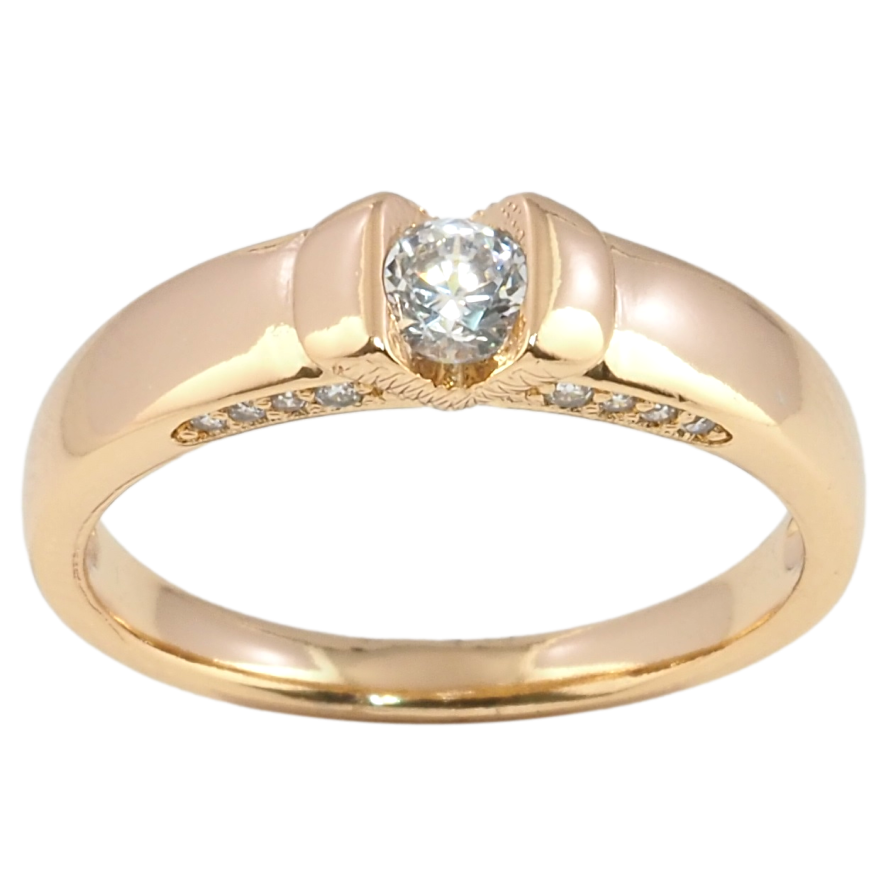 Кольцо Xuping Позолота 18K Вставка фианит фото №1