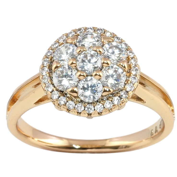 Кольцо Xuping Позолота 18K Инкрустация цирконием фото №16