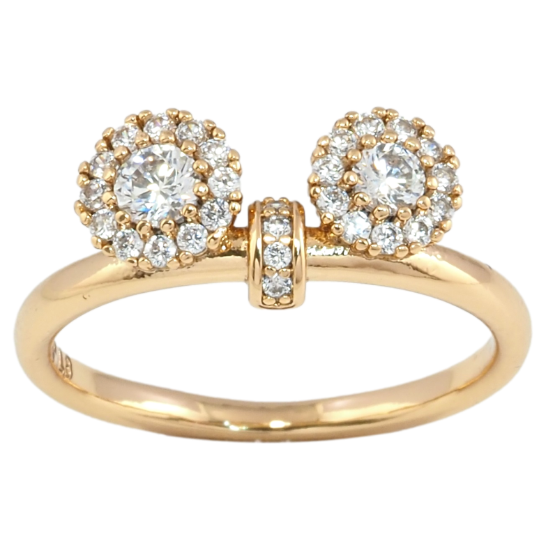 Кольцо Xuping Позолота 18K Декоративный узор с цирконием фото №1