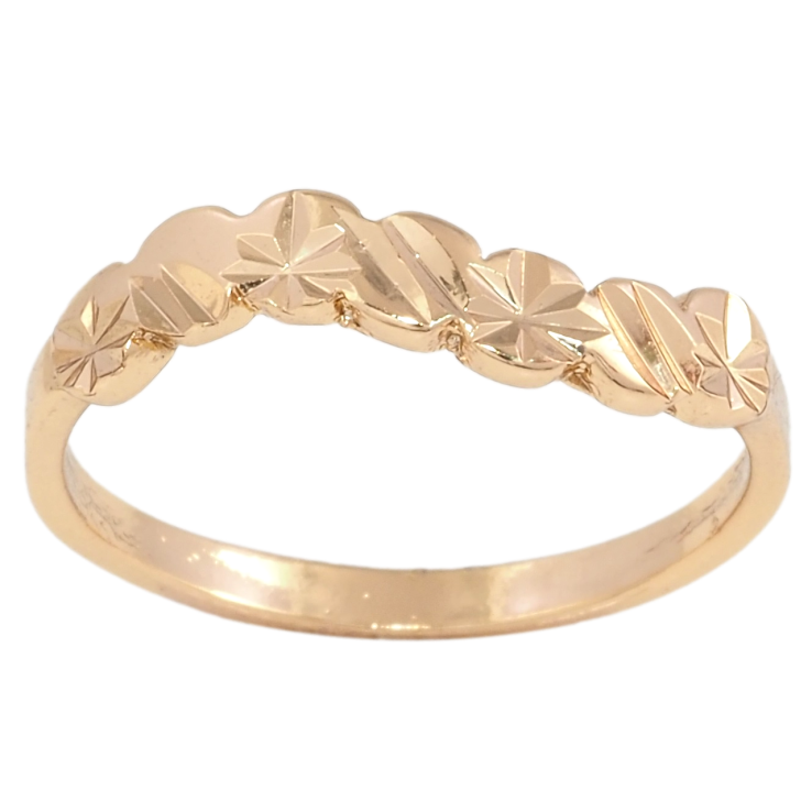 Кольцо Xuping Позолота 18K Декоративный узор насечками фото №19