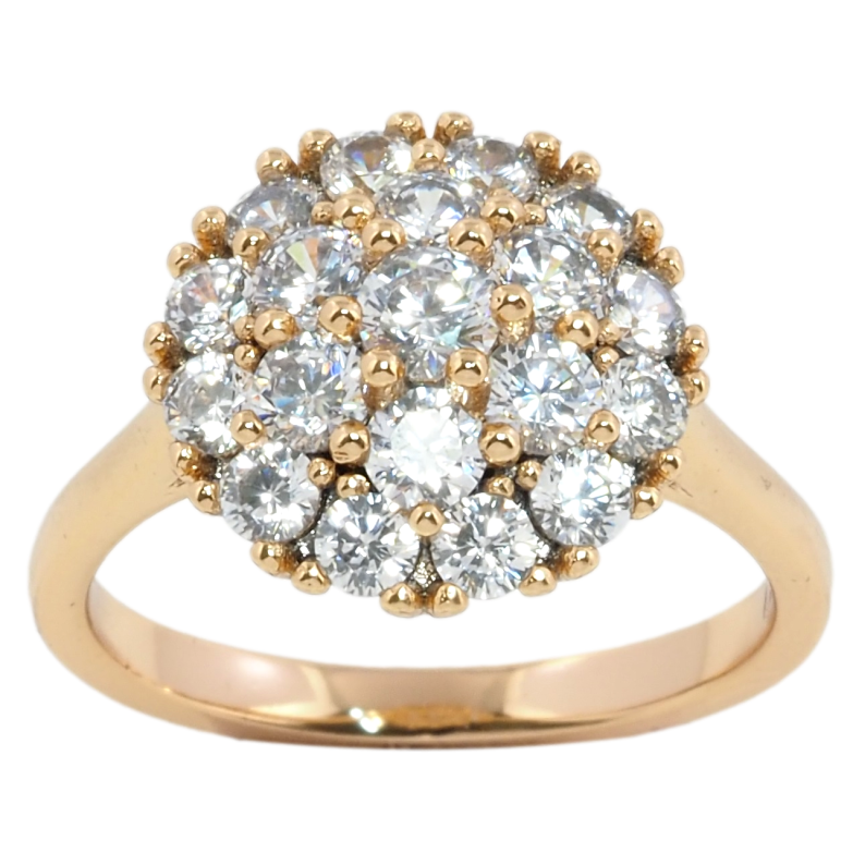 Кольцо Xuping Позолота 18K Инкрустация цирконием фото №1