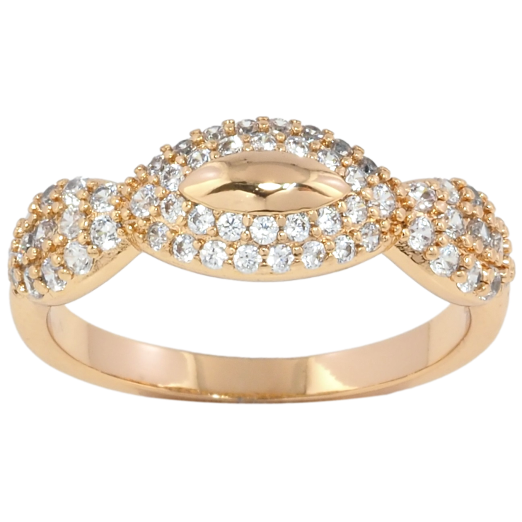 Кольцо Xuping Позолота 18K Инкрустация цирконием фото №13