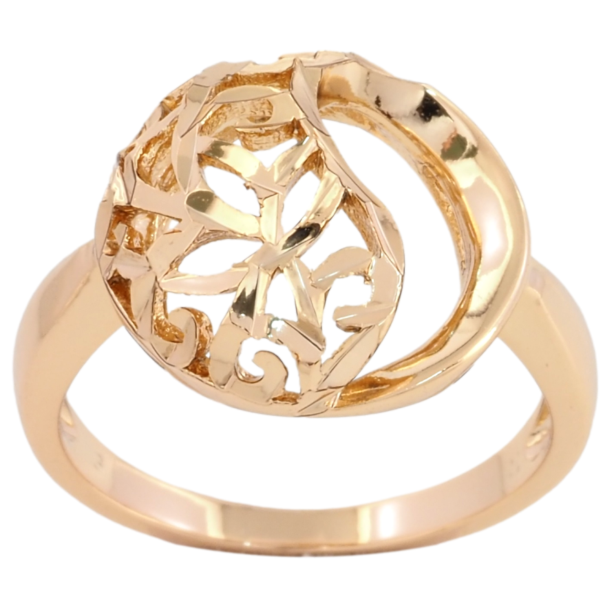 Кольцо Xuping Позолота 18K Резной узор фото №1