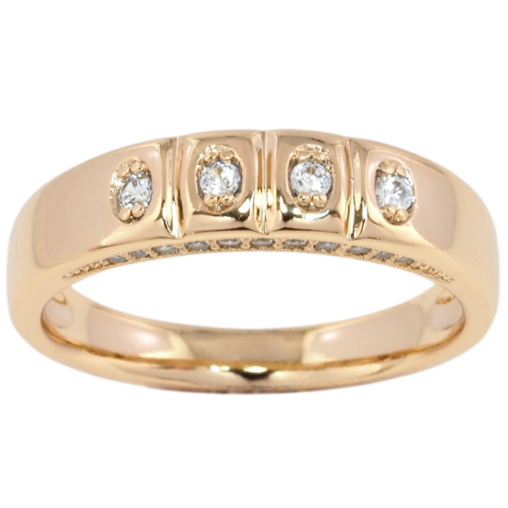 Кольцо Xuping Позолота 18K Узор цирконием фото №16