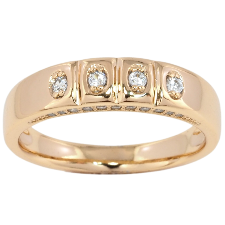 Кольцо Xuping Позолота 18K Узор цирконием фото №1