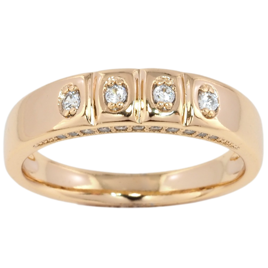 Кольцо Xuping Позолота 18K Узор цирконием фото №1