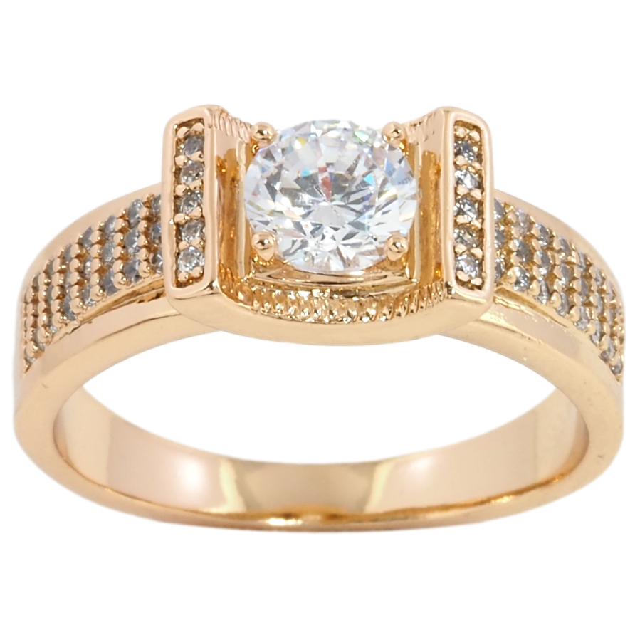 Перстень Xuping Позолота 18K Фіаніт з інкрустацією цирконієм фото №1 Перстень Xuping Позолота 18K Фіаніт з інкрустацією цирконієм фото №1