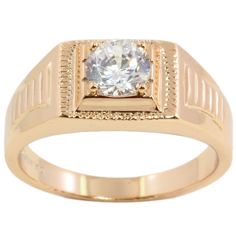 Перстень Xuping Позолота 18K Вставка фианит фото №22