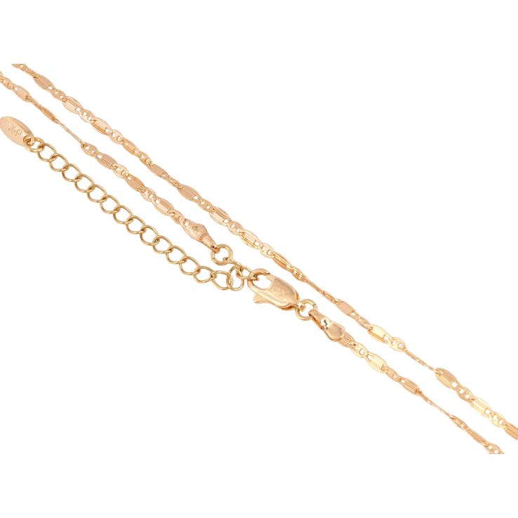 Ланцюжок Xuping Позолота 18K Плетіння Морський ланцюг перекручений довжина з доп.ланцюжком 44-49см х 2мм фото №22