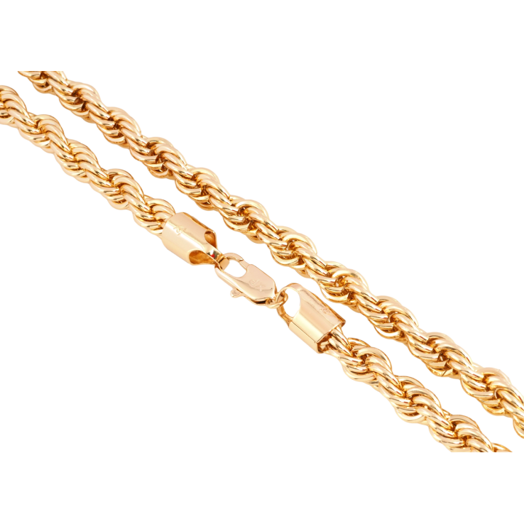 Ланцюжок Xuping Позолота 18K Плетіння Мотузка довжина 60см х 9мм фото №15