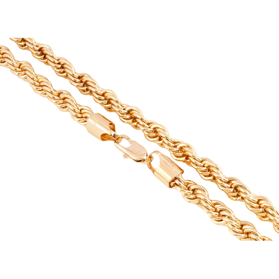 Ланцюжок Xuping Позолота 18K Плетіння Мотузка довжина 60см х 9мм фото №1