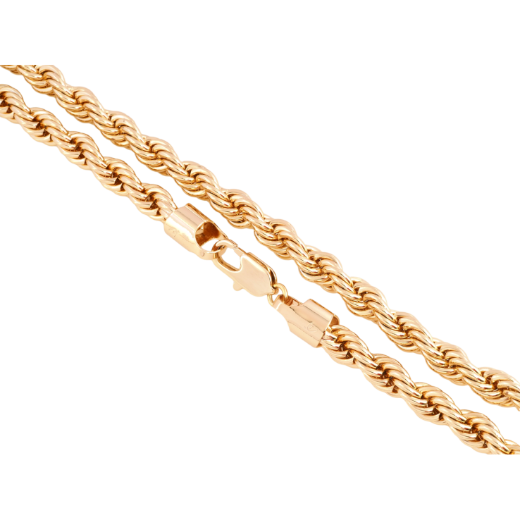 Ланцюжок Xuping Позолота 18K Плетіння Мотузка довжина 50см х 8мм фото №22