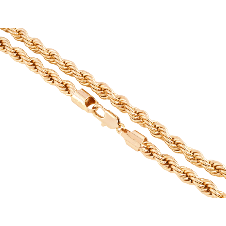 Ланцюжок Xuping Позолота 18K Плетіння Мотузка довжина 50см х 8мм фото №1