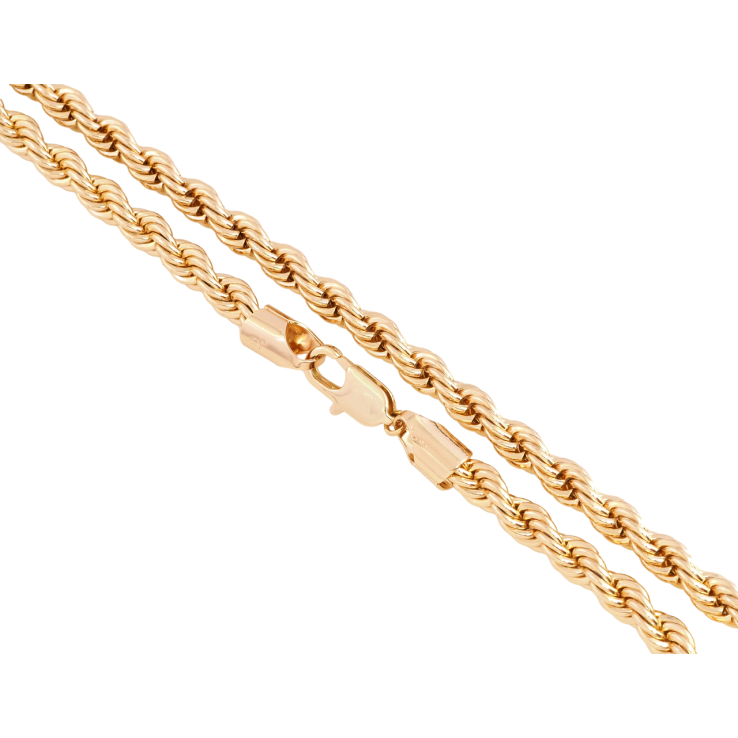 Ланцюжок Xuping Позолота 18K Плетіння Мотузка довжина 50см х 6мм фото №23