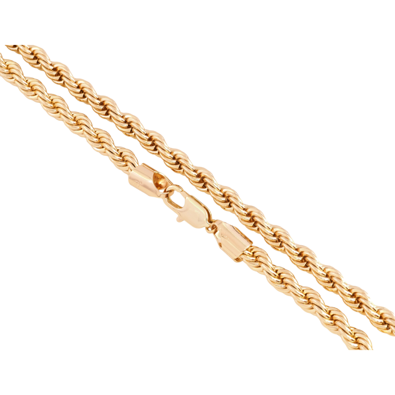 Ланцюжок Xuping Позолота 18K Плетіння Мотузка довжина 50см х 6мм фото №1