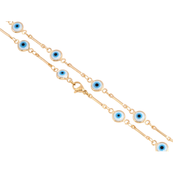 Ланцюжок Xuping Позолота 18K Вставка Оберіг Око Фатіми довжина 46см х 1.5мм фото №25