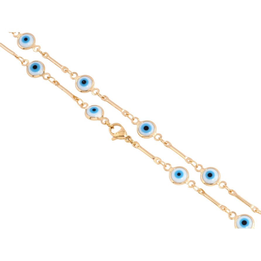 Ланцюжок Xuping Позолота 18K Вставка Оберіг Око Фатіми довжина 46см х 1.5мм фото №1