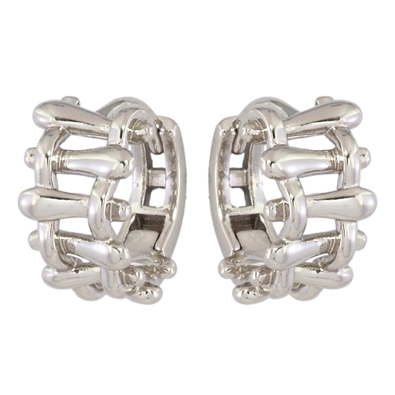 Серьги Xuping Родий колечки Декоративный узор фото №1