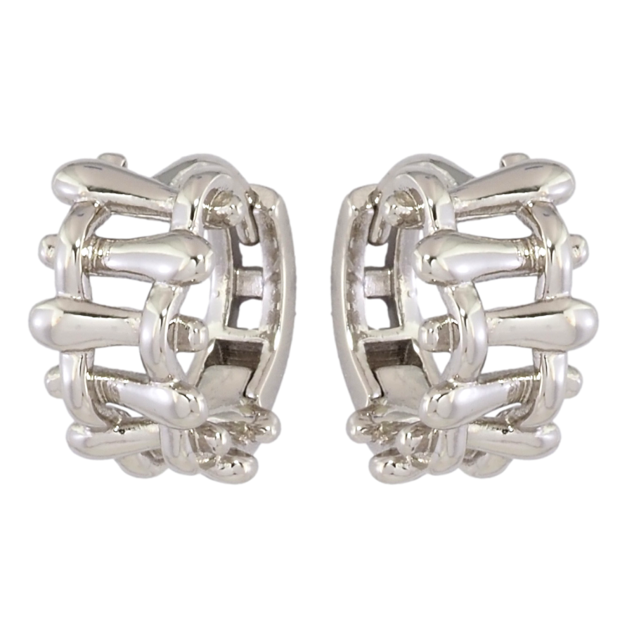 Серьги Xuping Родий колечки Декоративный узор фото №1