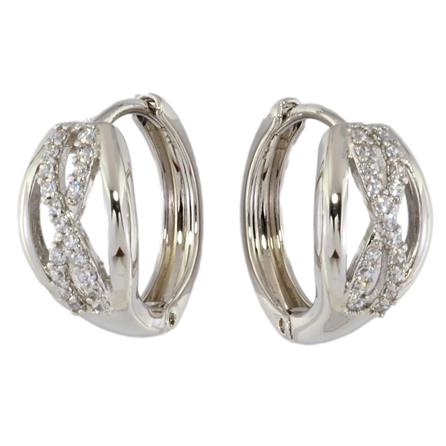 Сережки Xuping Родій колечка Візерунок з цирконієм фото №1