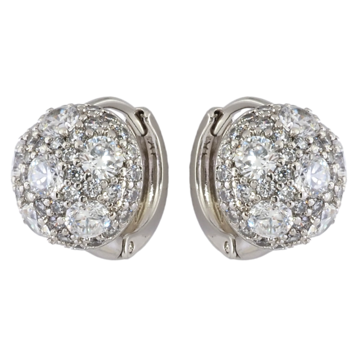 Серьги Xuping Родий колечки Инкрустация цирконием фото №10