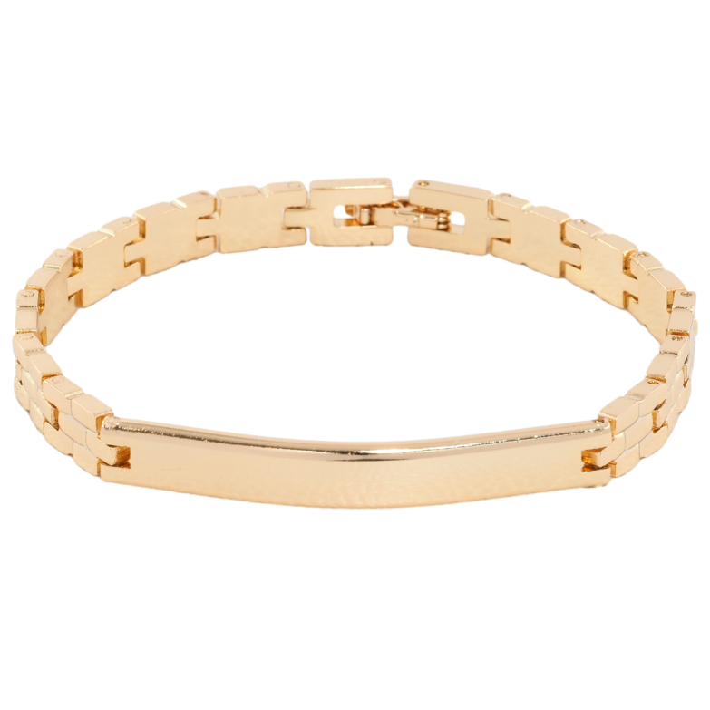 Браслет Xuping Позолота 18K Вставка пластина длинна 18см х 6мм фото №1