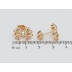 Серьги Xuping Позолота 18K пусеты Бантики с цирконием фото №2