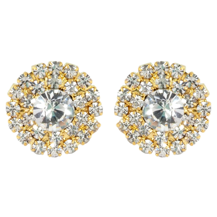 Серьги пусеты Инкрустация стразами ø 14мм фото №2 Серьги пусеты Инкрустация стразами ø 14мм фото №2