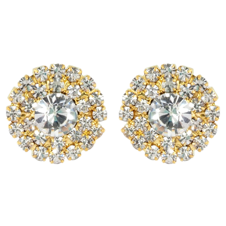 Серьги пусеты Инкрустация стразами ø 14мм фото №1 Серьги пусеты Инкрустация стразами ø 14мм фото №1