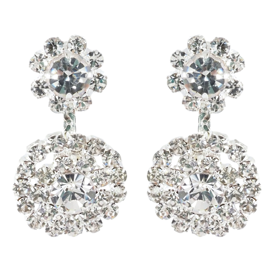 Серьги пусеты Декоративные подвески со стразами фото №1