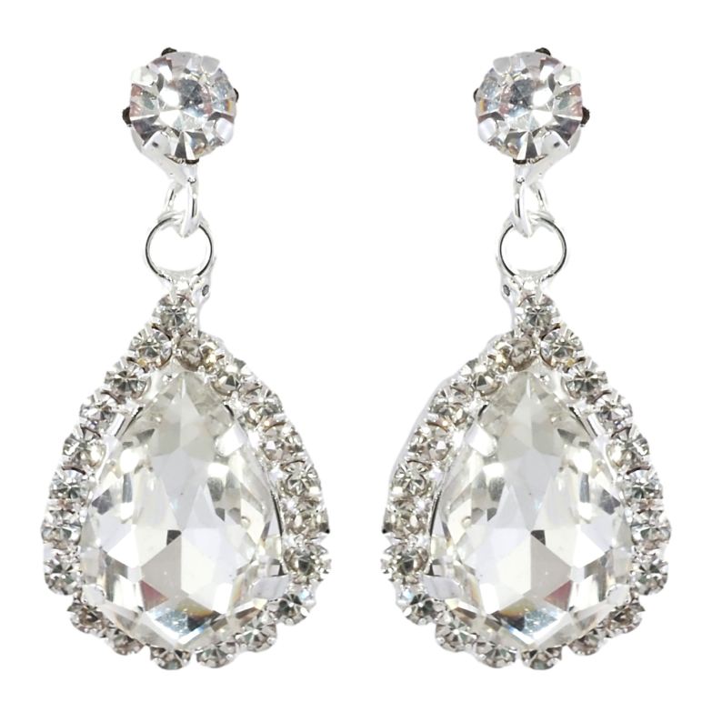 Серьги пусеты Декоративные подвески с кристаллами и стразами фото №1