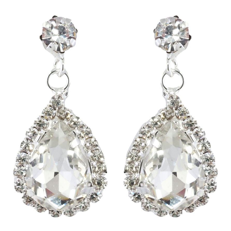 Серьги пусеты Декоративные подвески с кристаллами и стразами фото №1