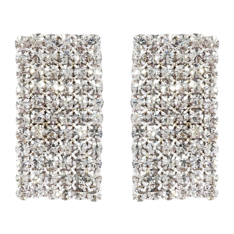 Сережки пусети Інкрустація стразами» фото №1