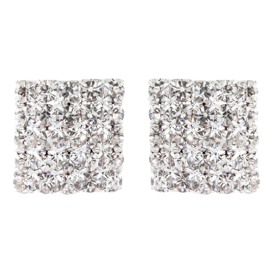 Серьги пусеты Инкрустация стразами 15х16мм фото №1 Серьги пусеты Инкрустация стразами 15х16мм фото №1