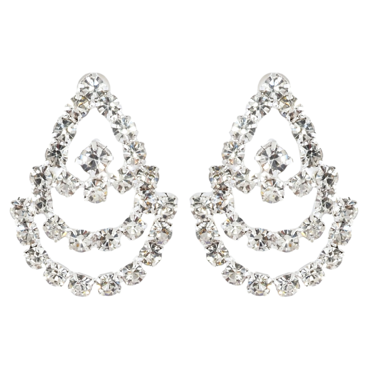 Серьги пусеты Декоративный узор со стразами фото №24 Серьги пусеты Декоративный узор со стразами фото №24