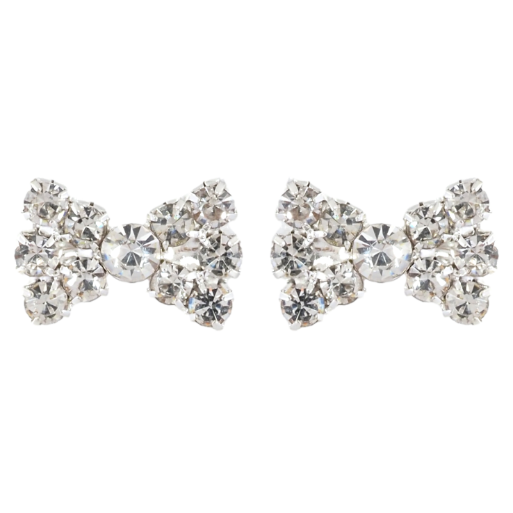 Серьги пусеты Бантики со стразами фото №14 Серьги пусеты Бантики со стразами фото №14