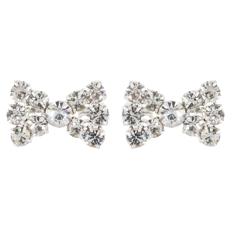 Сережки пусети Бантики зі стразами» фото №1 Сережки пусети Бантики зі стразами» фото №1