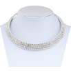 Кольє Доріжка страз в 3 ряди довжина 32см +10см дод.ланцюжок х 11мм фото №2