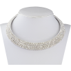 Кольє Доріжка страз в 4 ряди довжина 32см +10.5см дод.ланцюжок х 14мм фото №3