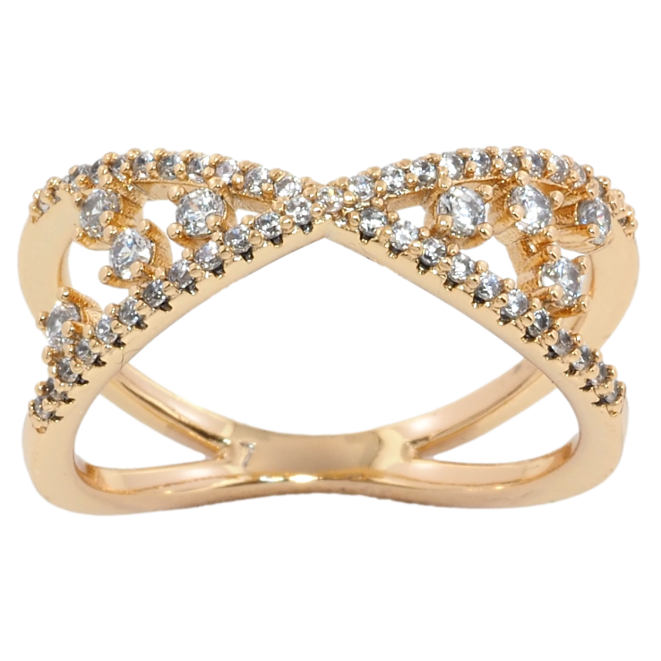 Кольцо Xuping Позолота 18K Инкрустация цирконием фото №5