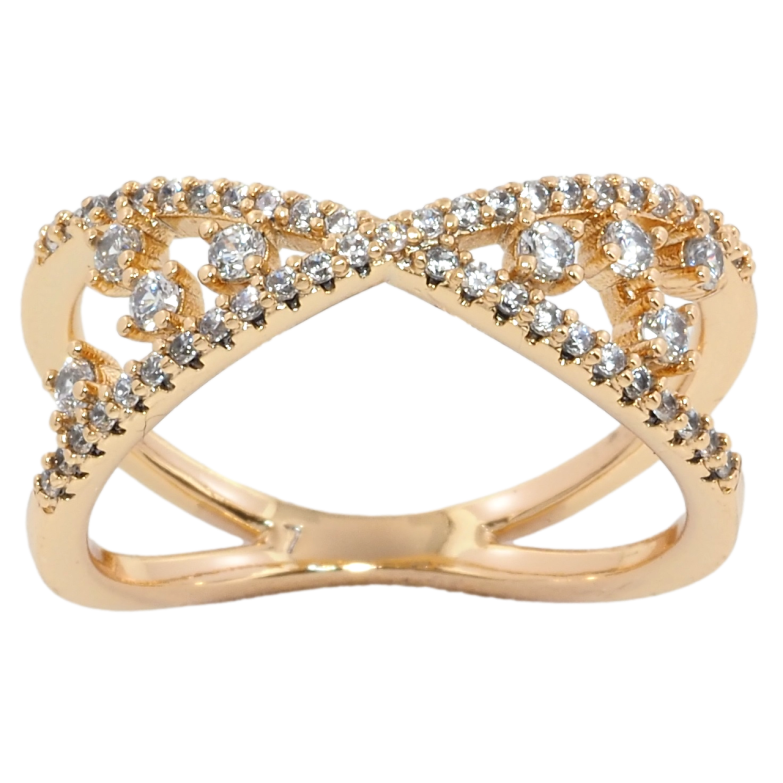 Каблучка Xuping Позолота 18K Інкрустація цирконієм» фото №1