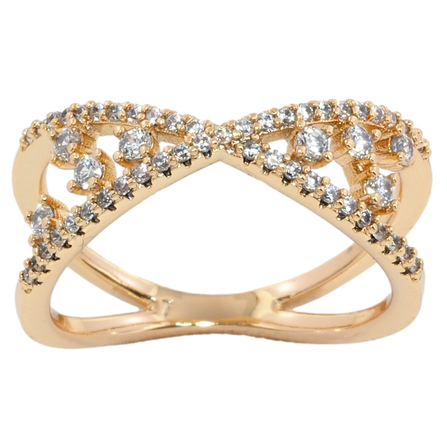 Кольцо Xuping Позолота 18K Инкрустация цирконием фото №1