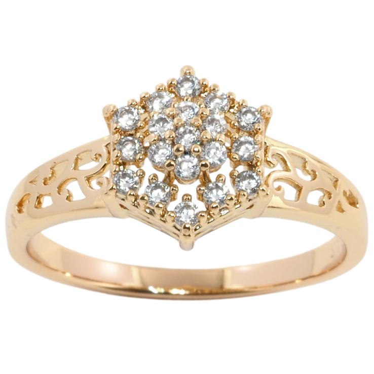 Кольцо Xuping Позолота 18K Инкрустация цирконием фото №25