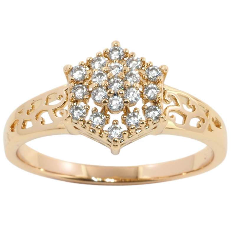 Кольцо Xuping Позолота 18K Инкрустация цирконием фото №1