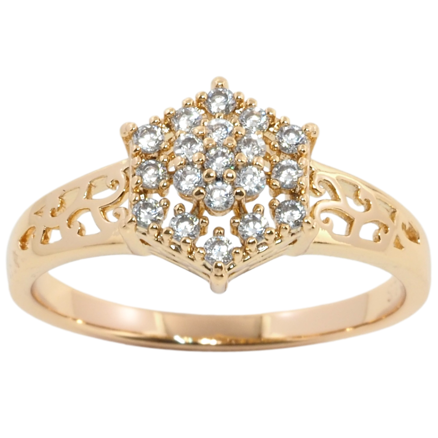 Кольцо Xuping Позолота 18K Инкрустация цирконием фото №1