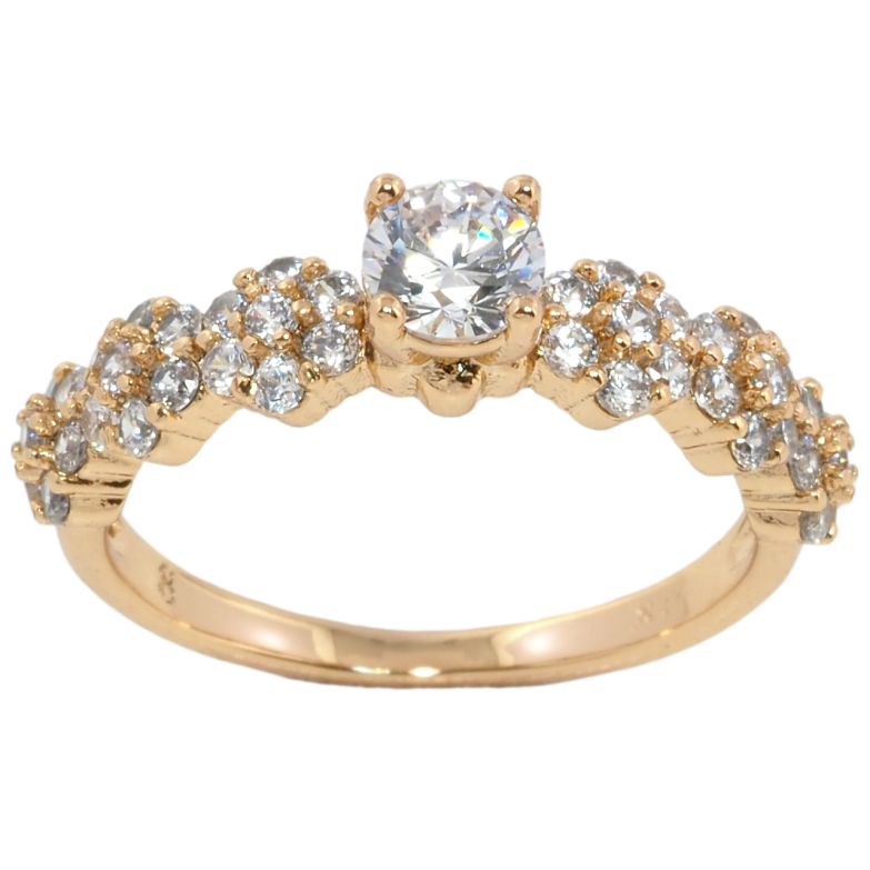 Каблучка Xuping Позолота 18K Інкрустація цирконієм» фото №1