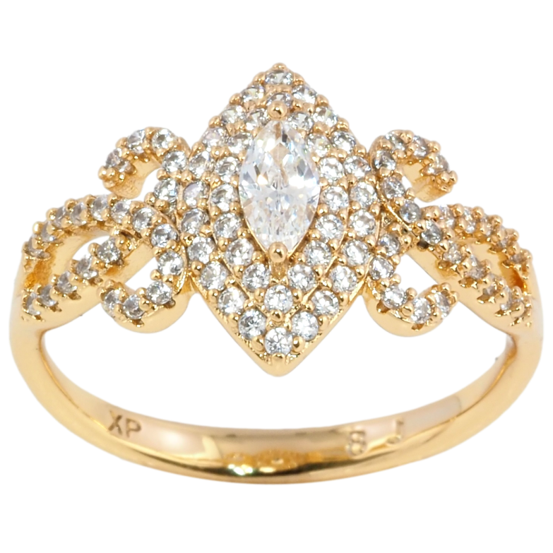 Каблучка Xuping Позолота 18K Інкрустація цирконієм» фото №1