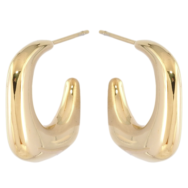 Серьги Xuping TTM Stainless Steel цвет 14K пусеты Декоративные дуги фото №1