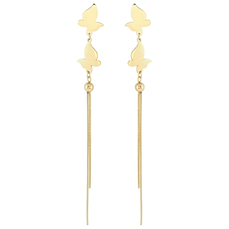 Серьги Xuping TTM Stainless Steel цвет 14K пусеты Подвески бабочки фото №18